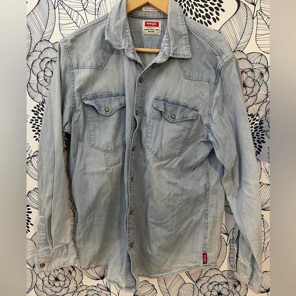 Wrangler Light Blue Denim Shirt